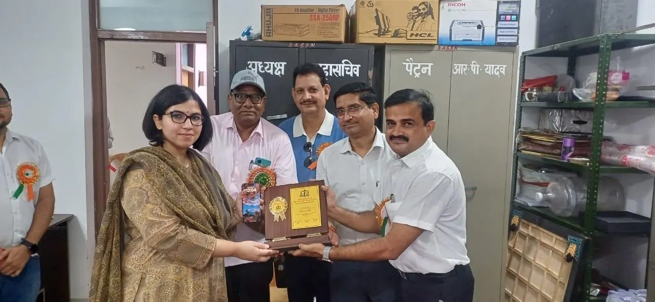 Felicitation at a medical camp